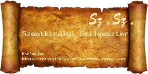 Szentkirályi Szilveszter névjegykártya
