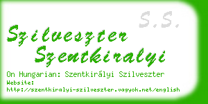 szilveszter szentkiralyi business card
