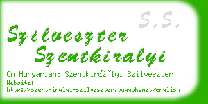 szilveszter szentkiralyi business card